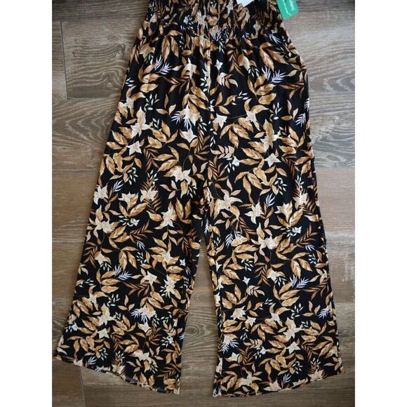 Rip Curl 00JWRO Women's Sz M Black Floral La Isla Flutter Sleeve Jumpsuit - Picture 7 of 11